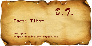 Daczi Tibor névjegykártya