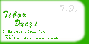 tibor daczi business card